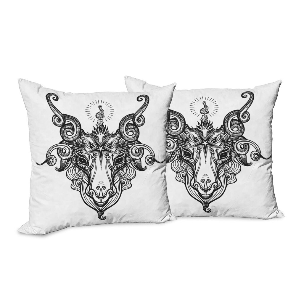 4756 Pentacle Decorative Throw Pillow Case Pack of 2, Pentagram Sign Demon